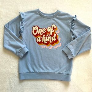 One of a kind sweatshirt. size 7. Baby blue.